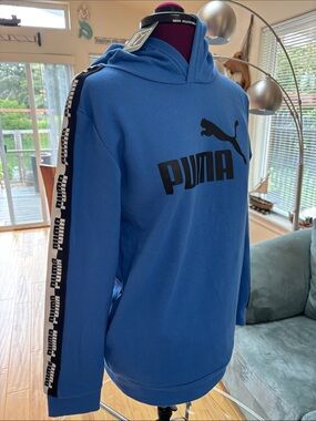 Puma Ladies  Royal Blue Hoodie with Black Logo